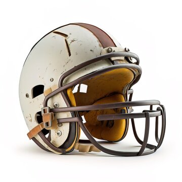 Vintage american football helmet generative ai