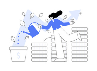 Marketing investment abstract concept vector illustration.