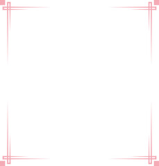 pink line corner frame decoration