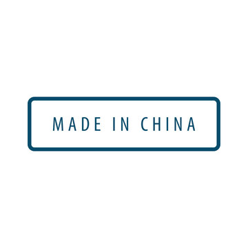 Made in China icon vector logo design template
