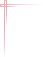 pink line corner frame decoration