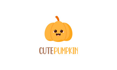 Cute Cartoon of Little Happy Pumpkin Illustration