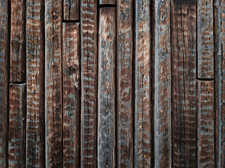 Grunge wooden background. Old vertical timbers
