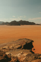 Fototapeta na wymiar Mountains in the desert wadi rum