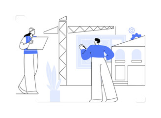 Real estate development abstract concept vector illustration.