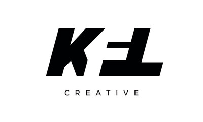 KFL letters negative space logo design. creative typography monogram vector