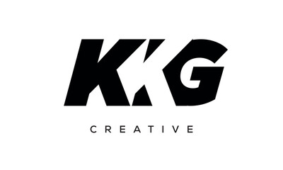 Fototapeta na wymiar KKG letters negative space logo design. creative typography monogram vector