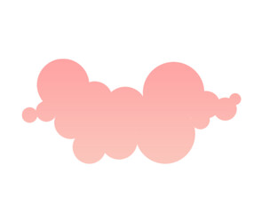 Orange 3d clouds set isolated on a transparent background. Royalty high-quality free stock PNG image of Cartoon cloud shapes for games, animation, web. Cute cloud background 3d illustration