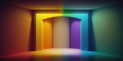 Colorful studio backdrop with empty space. Background for product presentation.