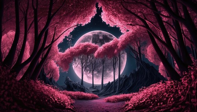 Compartir 55+ imagen pink forest background - Thcshoanghoatham-badinh