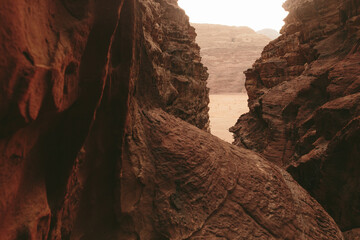 Rocks in the desert Wadi Rum