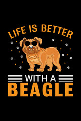  LIFE IS BETTER WITH A BEAGLE tshirt