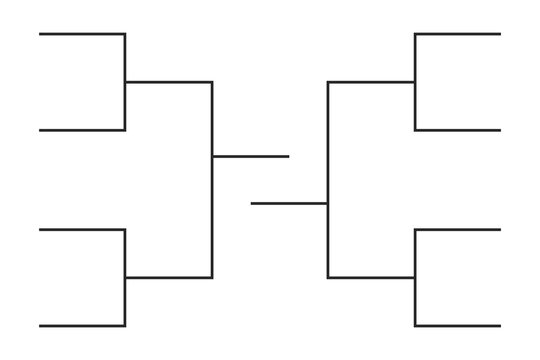 Tournament best 8 teams table diagram