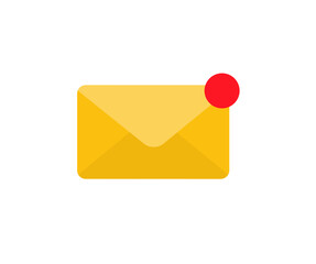 New message icon with notification logo design. New e-mail. Envelope pointer with incoming message vector design and illustration.

