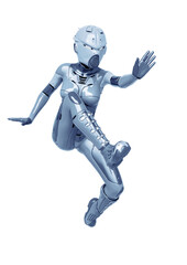 super soldier female action jump