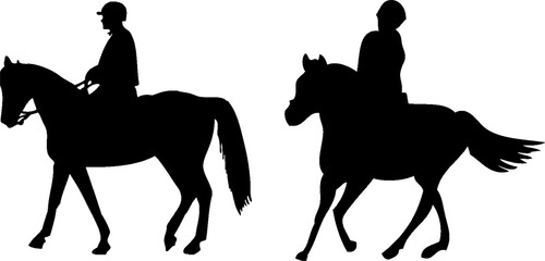 Horse jockey sportsman illustration vector sketch