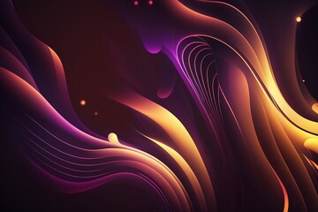 Abstract background with flowing lines and gradient, generative, AI