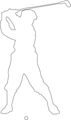Volleyball athlete silhouette vector sketch