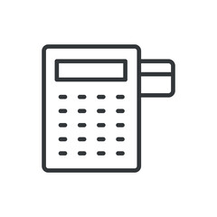 reader icon.Thin line reader icon from business collection. Outline vector isolated on white background. Editable reader symbol can be used web and mobile