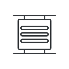 basic burger icon.Thin line basic burger icon from business collection. Outline vector isolated on white background. Editable basic burger symbol can be used web and mobile