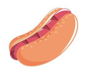 hot dog retro icon
