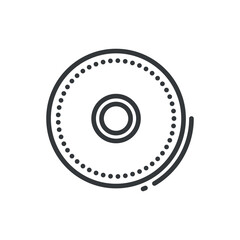 full circle icon.Thin line full circle icon from business collection. Outline vector isolated on white background. Editable full circle symbol can be used web and mobile