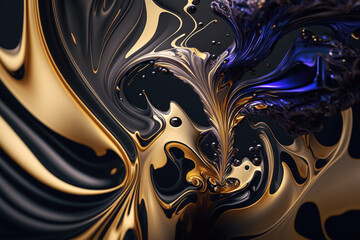 Abstract fluid art luxury background. AI