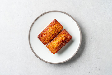Korean food dishs Salt Caramel Financier