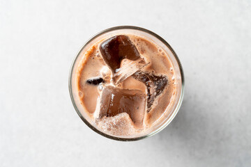 Korean food dishs choco latte