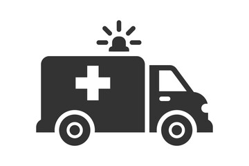 Ambulance car icon. Vector illustration.