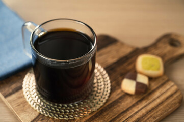 ホットコーヒーとクッキー