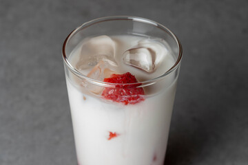 Korean food dishs Strawberry Latte