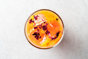 Korean food dishs Rose Fruit Ade