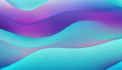 Abstract Iridescent  Wave Background - Turquoise Purple Green Colours - Curved Motion Colorful Smooth Gradient design element for backgrounds, banners, wallpapers, posters and covers - AI Illustration