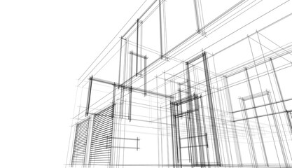 house building concept 3d sketch