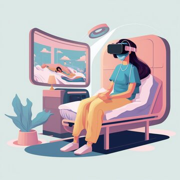 Virtual reality headset. ai