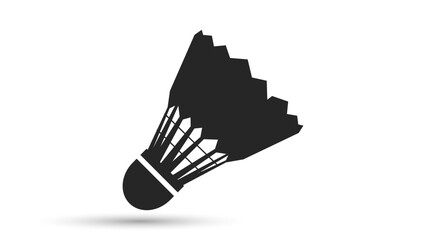 Shuttlecock logo symbol vector, isolated on white background,badminton sports wallpaper with copy space  ,  illustration Vector EPS 10