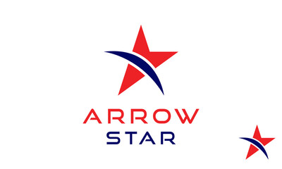 Arrow Star Logo Design Template.