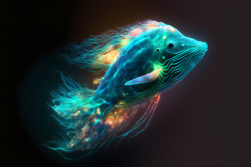 underwater glow fish