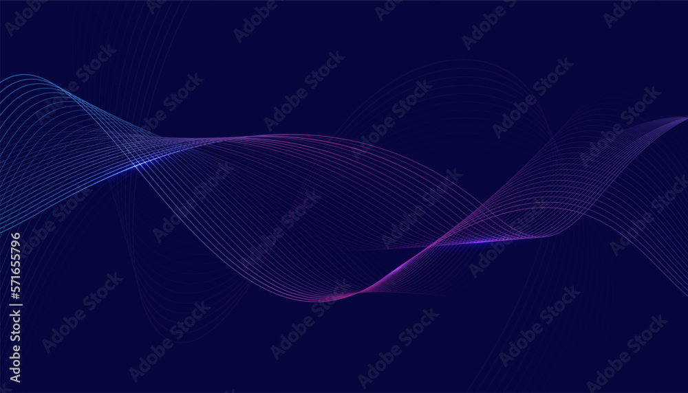 Aufkleber modern abstract glowing wave. dynamic flowing wave lines design element. futuristic technology and s