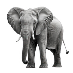 Obraz premium Elephant isolated on white, generative ai , PNG 