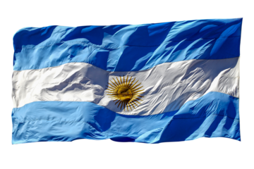 Flag of Argentina on white background