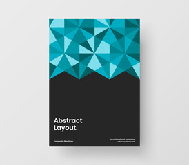 Fototapeta premium Creative poster A4 vector design illustration. Trendy mosaic hexagons journal cover template.