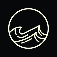 Vector illustration surfing theme badge design. For t-shirt prints posters stickers and other uses.

