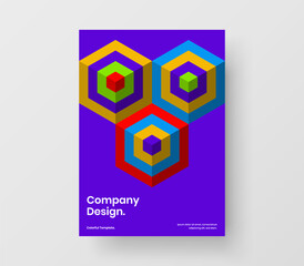 Fototapeta premium Clean mosaic tiles poster illustration. Abstract flyer A4 design vector layout.