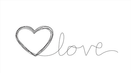 Fototapeta premium Heart with inscription 