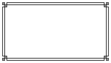 Rectangular border frames with transparent background