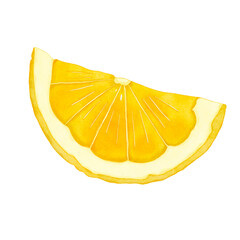 watercolor lemon slice 