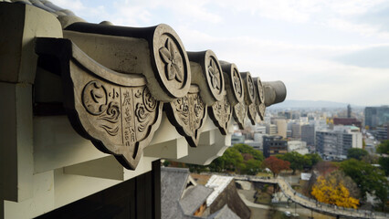 Roof of Kumamoto Castle, Kyushu, Japan, 12 Dec 2022  