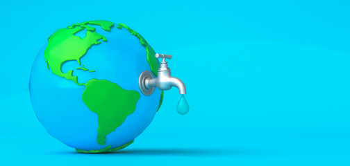 DIA MUNDIAL DA ÁGUA 3D RENDER